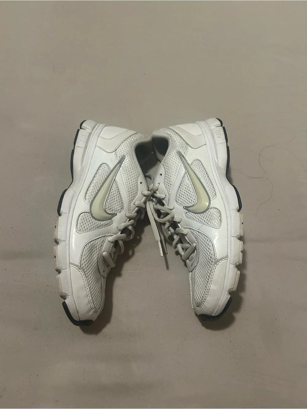 Nike White and Light Gray Women's Athletic Shoes